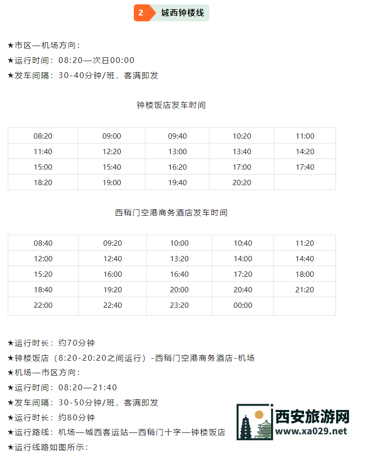 西安机场巴士运行时刻表2024年4月29日更新（机场大巴时间表）