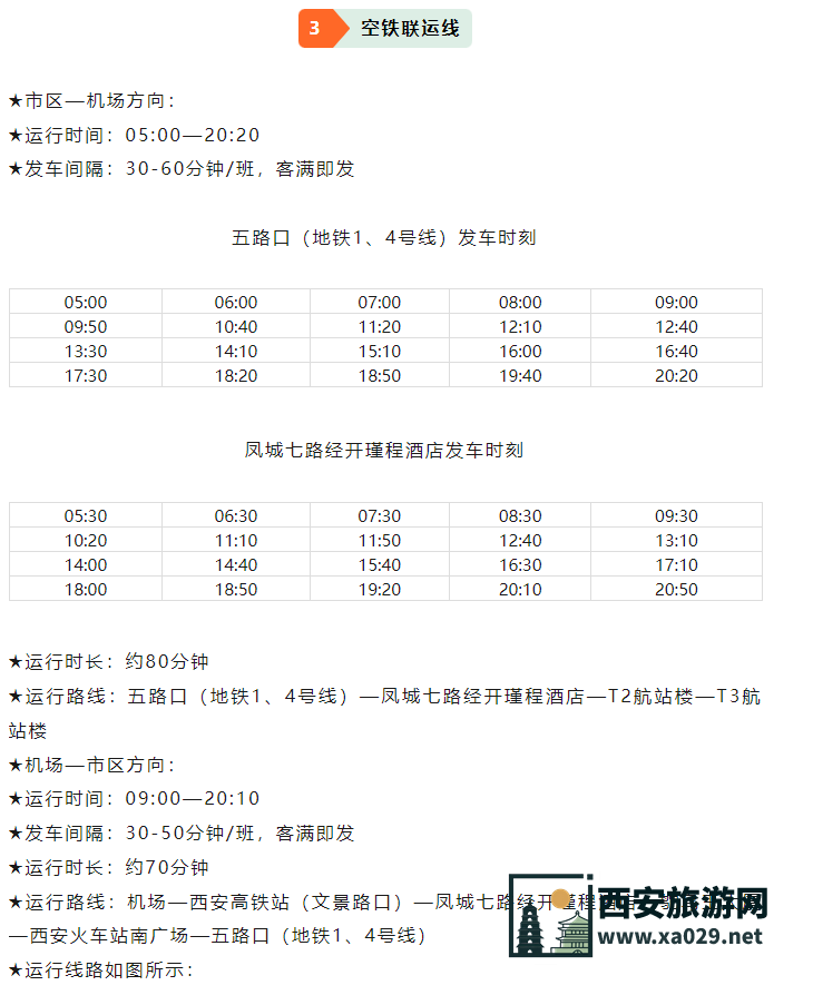 西安机场巴士运行时刻表2024年4月29日更新（机场大巴时间表）