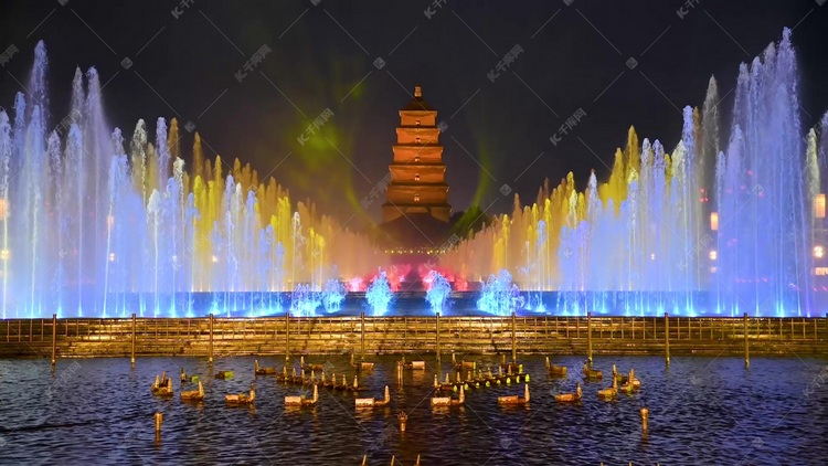 大雁塔音乐喷泉开放时间一览：最新时间表，尽在此处