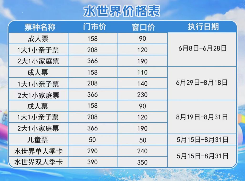 西安华夏文旅水世界门票多少钱