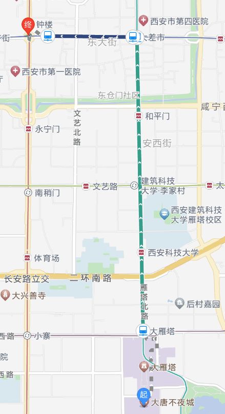 大唐不夜城到钟楼地铁怎么坐